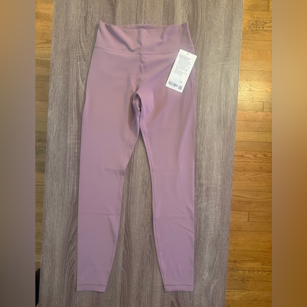 Lululemon Groove High Rise Ribbed Panel Tight/Leggings. 28”. Sz 8. Lavender Lux. - Picture 7 of 12